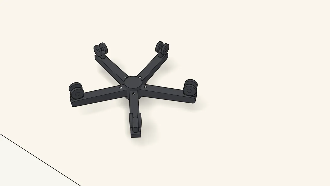 Step 3: Press the 5 casters (10048929) into the ends of the legs. — IKEA ALEFJÄLL assembly