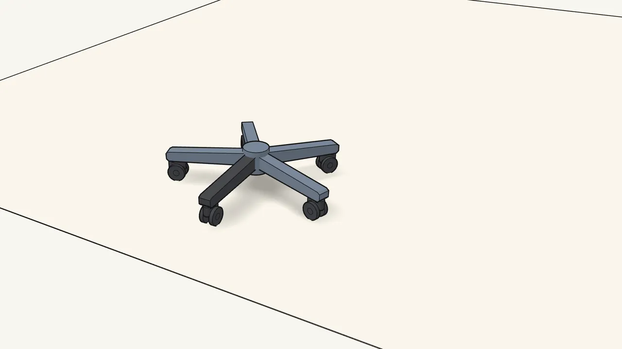 Step 4: Turn the base over onto its casters. — IKEA ALEFJÄLL assembly