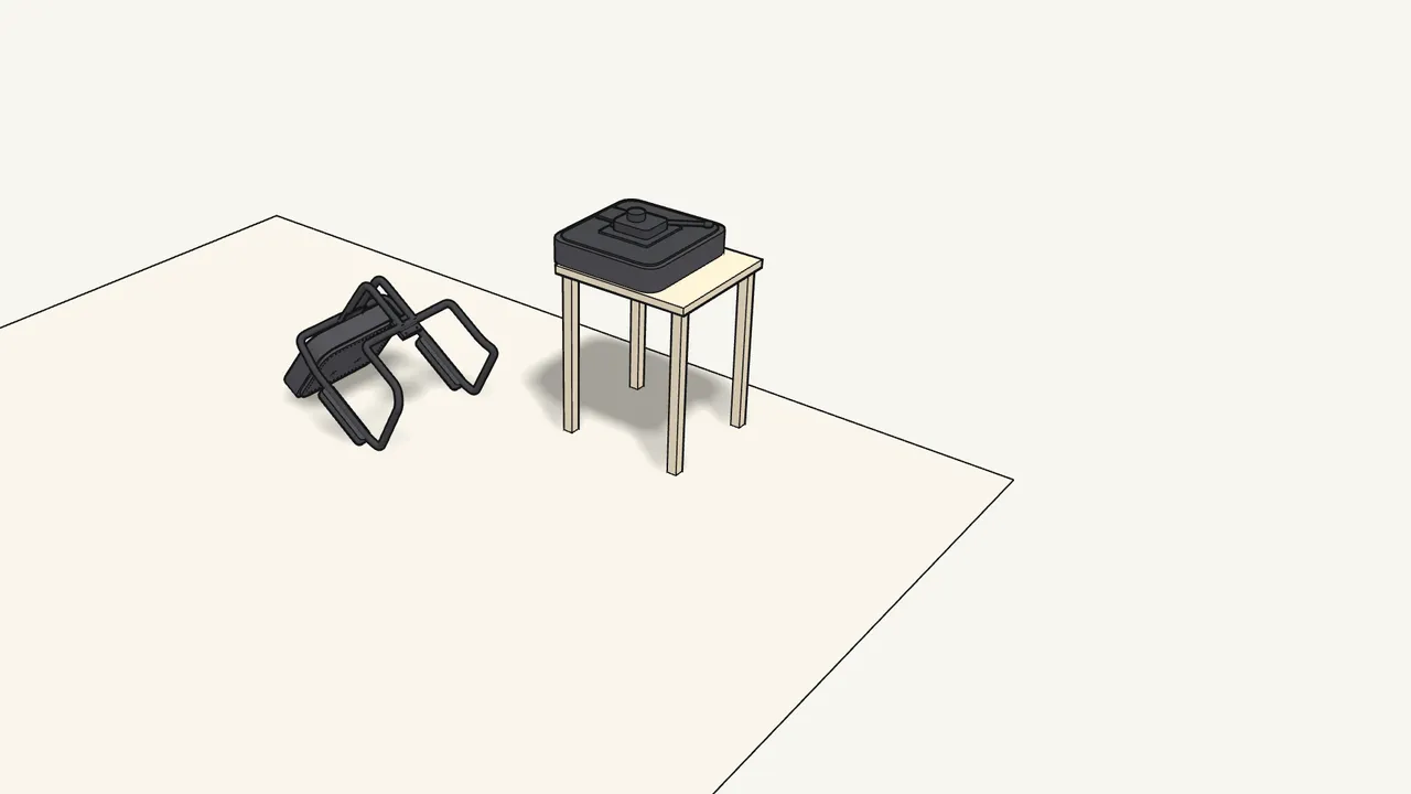 Step 13: Place the seat upside down on a table. — IKEA ALEFJÄLL assembly