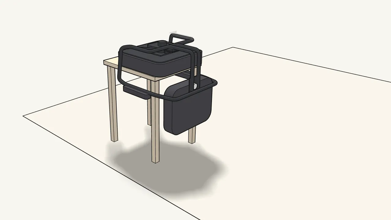 Step 14: Slide the frame bracket onto the plate on the mechanism. — IKEA ALEFJÄLL assembly