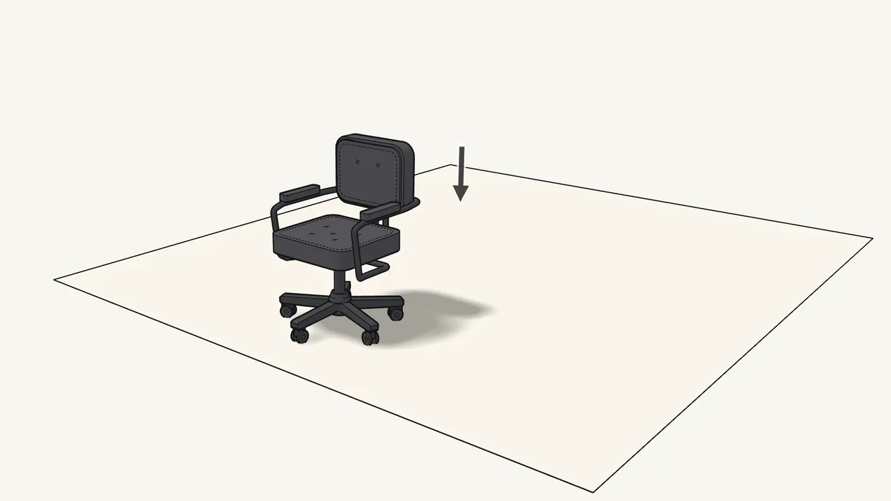 Step 16: Turn the chair over and put it onto the gas cylinder. — IKEA ALEFJÄLL assembly