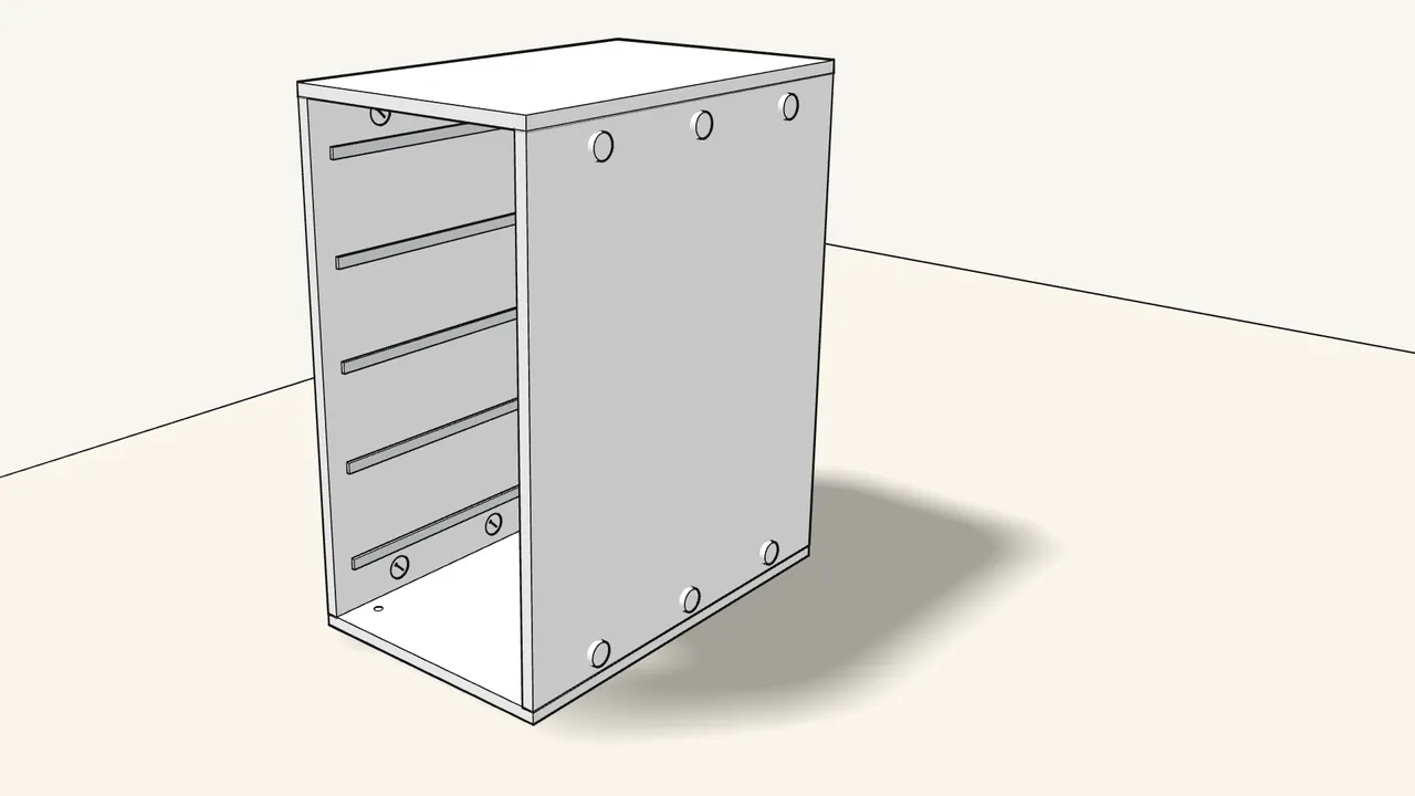 Step 9: Stand the unit upright. — IKEA ALEX assembly