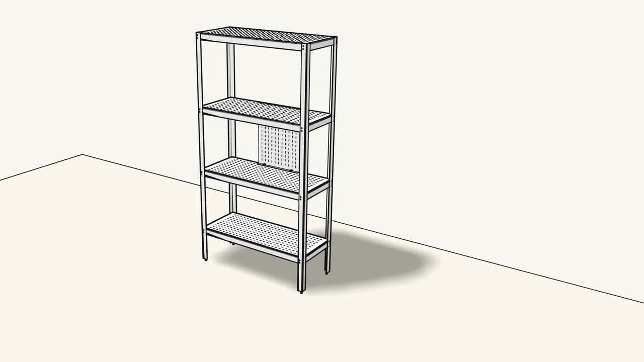 Step 10: Stand the shelf unit upright. — IKEA BAGGEBO assembly