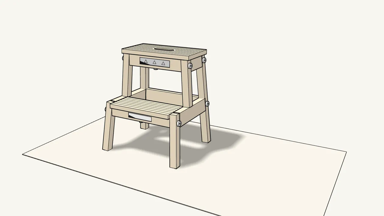Step 6: Turn the stool the right way up. — IKEA BEKVÄM assembly