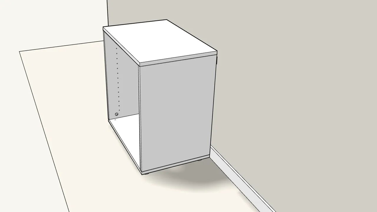 Step 11: Push the frame back against the wall. — IKEA BESTÅ assembly