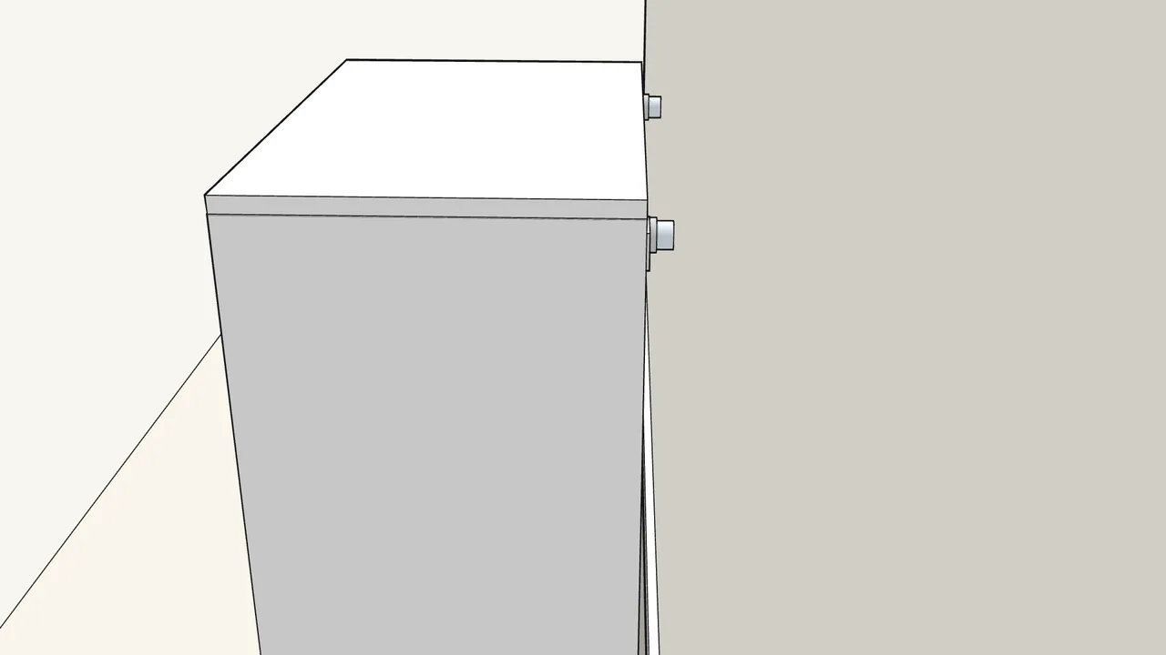 Step 12: Turn both knobs by hand until they touch the wall. — IKEA BESTÅ assembly
