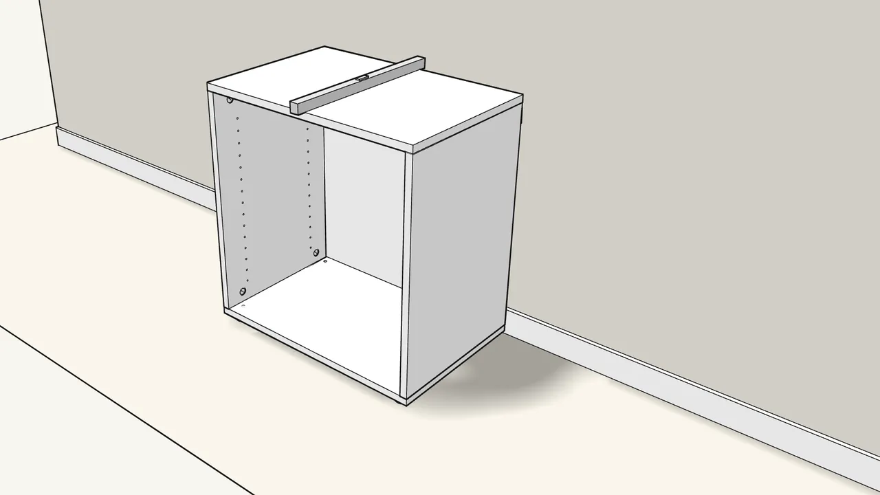 Step 14: Level it front to back: turn the 2 front feet by hand. — IKEA BESTÅ assembly