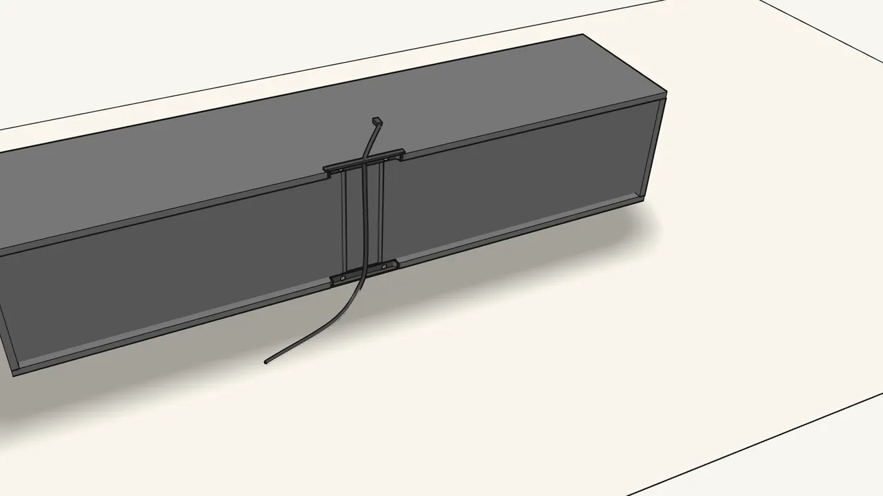 Step 16: Click the cable clip (133209) onto the top opening. — IKEA BESTÅ assembly