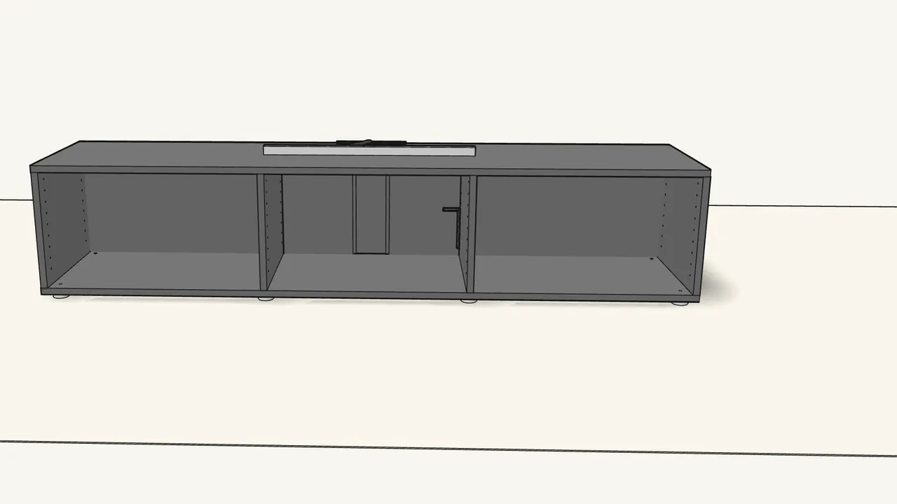 Step 17: Level the unit: adjust the 4 back feet with the Allen key (100006). — IKEA BESTÅ assembly
