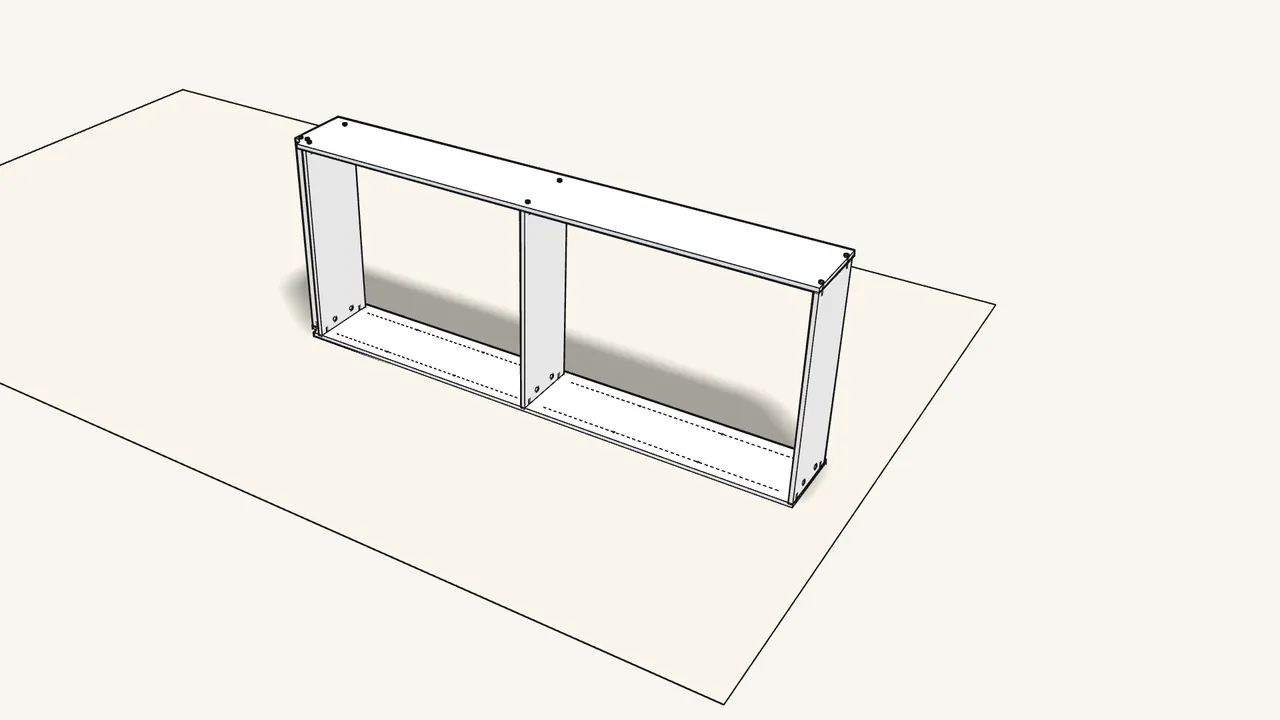 Step 6: Lay the second side panel on top. — IKEA BILLY assembly
