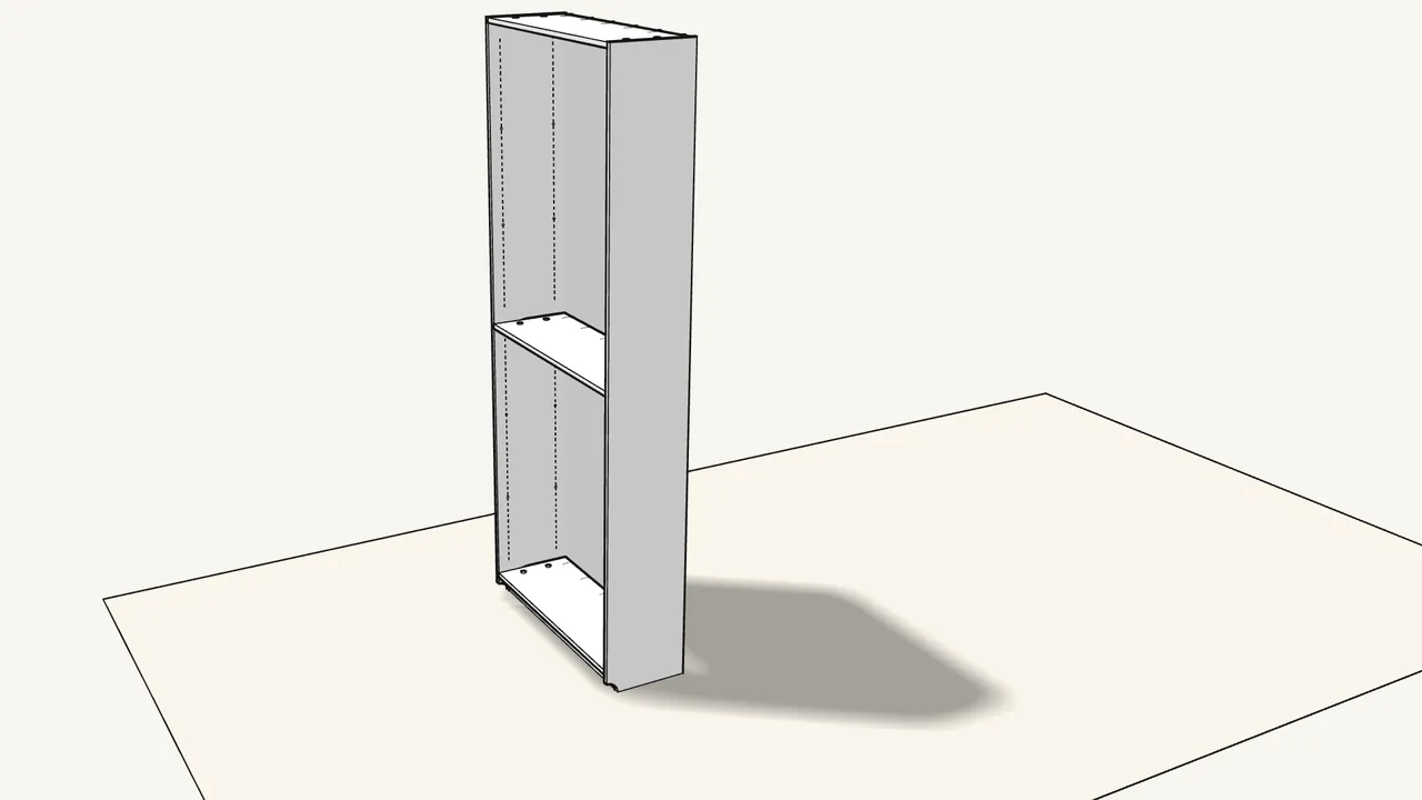 Step 13: Stand the bookcase upright. — IKEA BILLY assembly