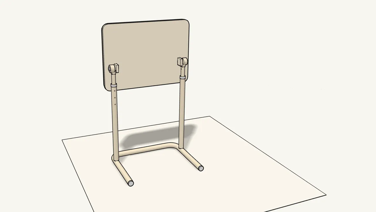 Step 4: Slide the 2 posts of the top down into the tubes. — IKEA BJÖRKÅSEN assembly