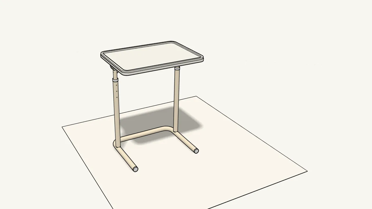 Step 6: Press both hinge buttons and tilt the tabletop down. — IKEA BJÖRKÅSEN assembly