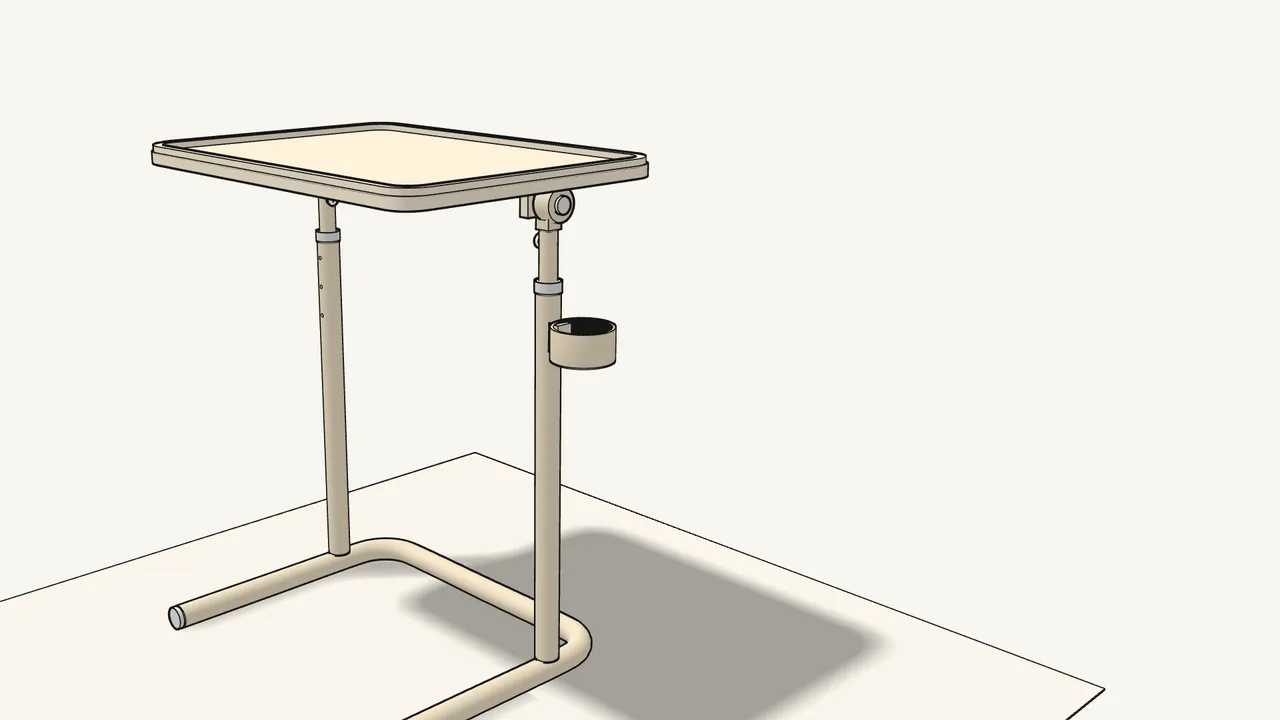 Step 7: Click the cup holder onto the leg. — IKEA BJÖRKÅSEN assembly