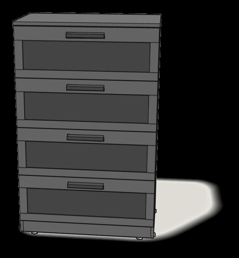 IKEA BRIMNES 4-Drawer Dresser, assembled
