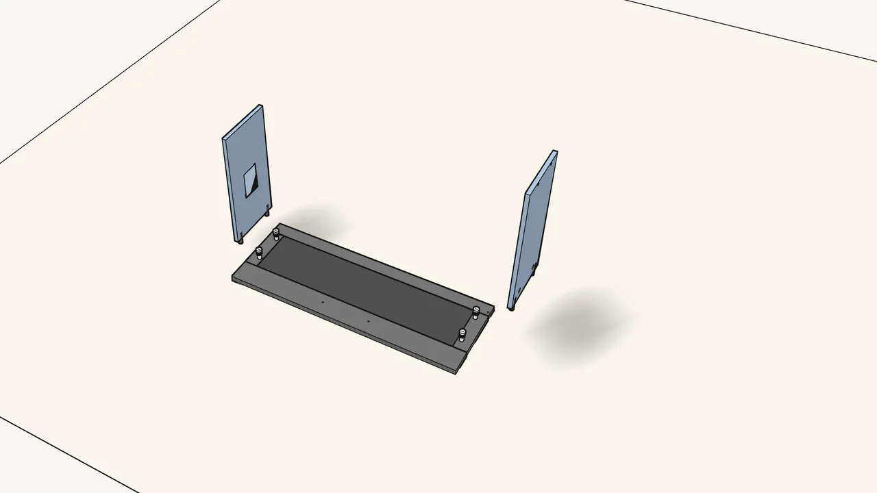 Step 15: Screw 4 cam bolts into the front. Push 4 dowels into the sides and fit them. — IKEA BRIMNES assembly