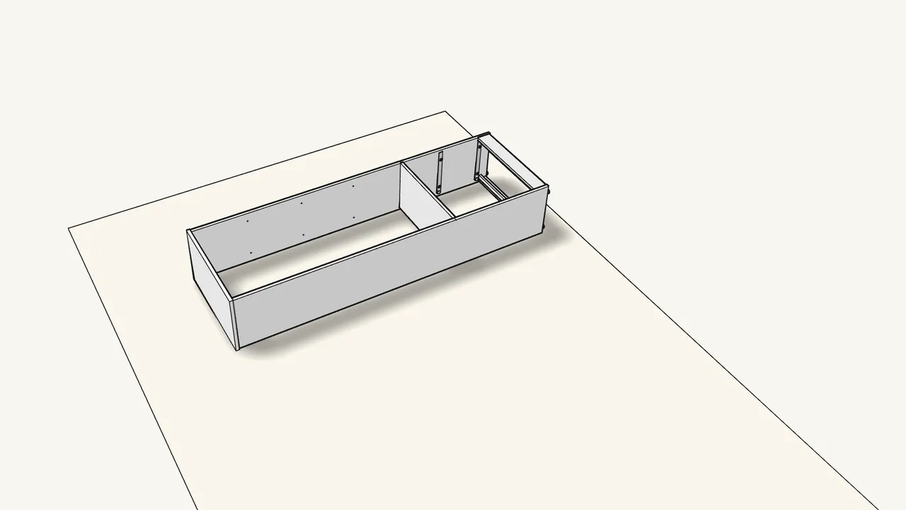 Step 10: Turn the frame over onto its front. — IKEA BRIMNES assembly