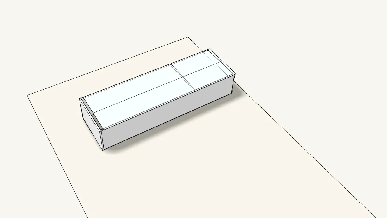 Step 11: Lay the back panel on the frame. — IKEA BRIMNES assembly