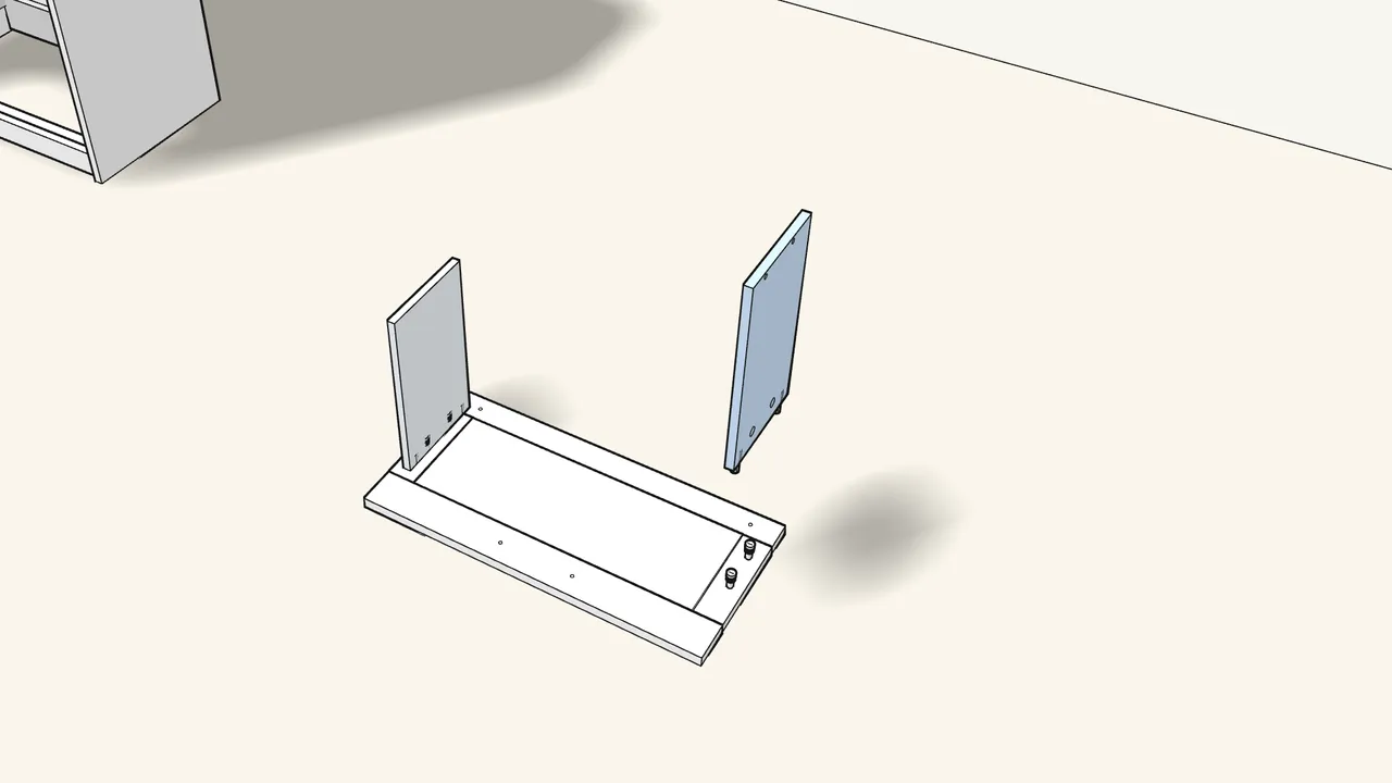 Step 19: Push 4 dowels (101345) into the drawer sides. Fit them on. — IKEA BRIMNES assembly