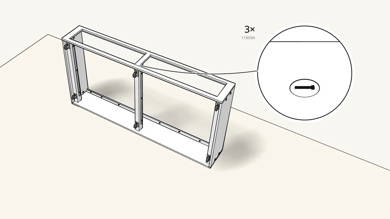 Step 8: Turn the face frame over onto the unit. Lock the cam locks. — IKEA BRIMNES assembly