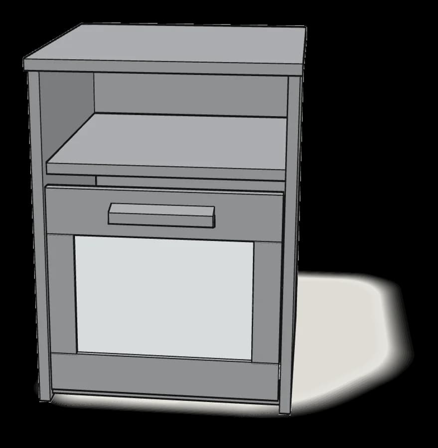 IKEA BRIMNES Nightstand, assembled