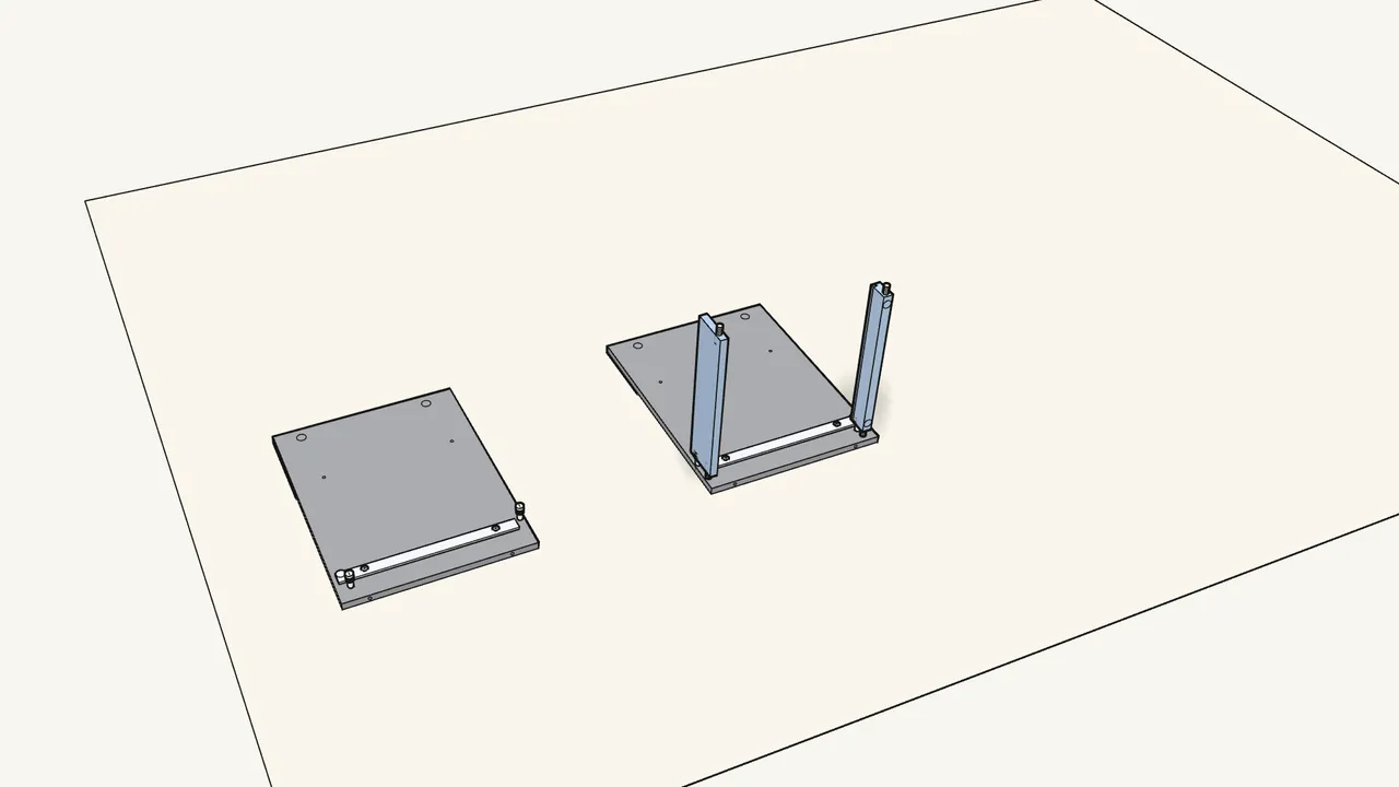 Step 3: Push 4 dowels (101345) into the rail ends and fit both rails. — IKEA BRIMNES assembly