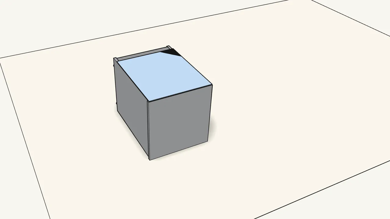 Step 11: Turn the frame over onto its front and lay the back panel on. — IKEA BRIMNES assembly