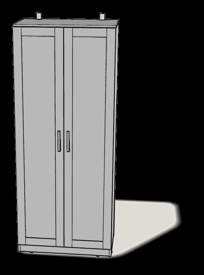 IKEA BRIMNES Wardrobe with 2 Doors, assembled