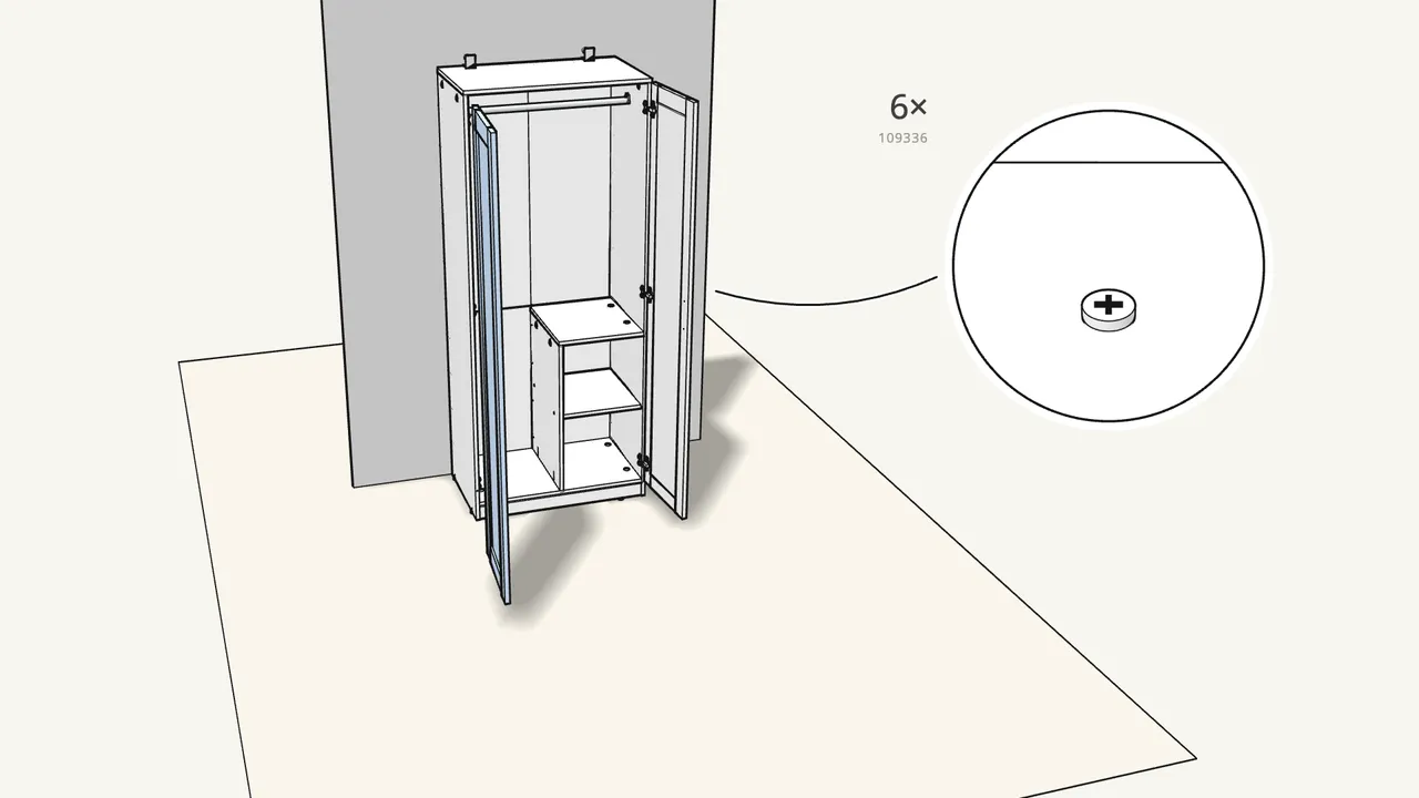 Step 22: Clip the hinges onto the hinge plates. — IKEA BRIMNES assembly