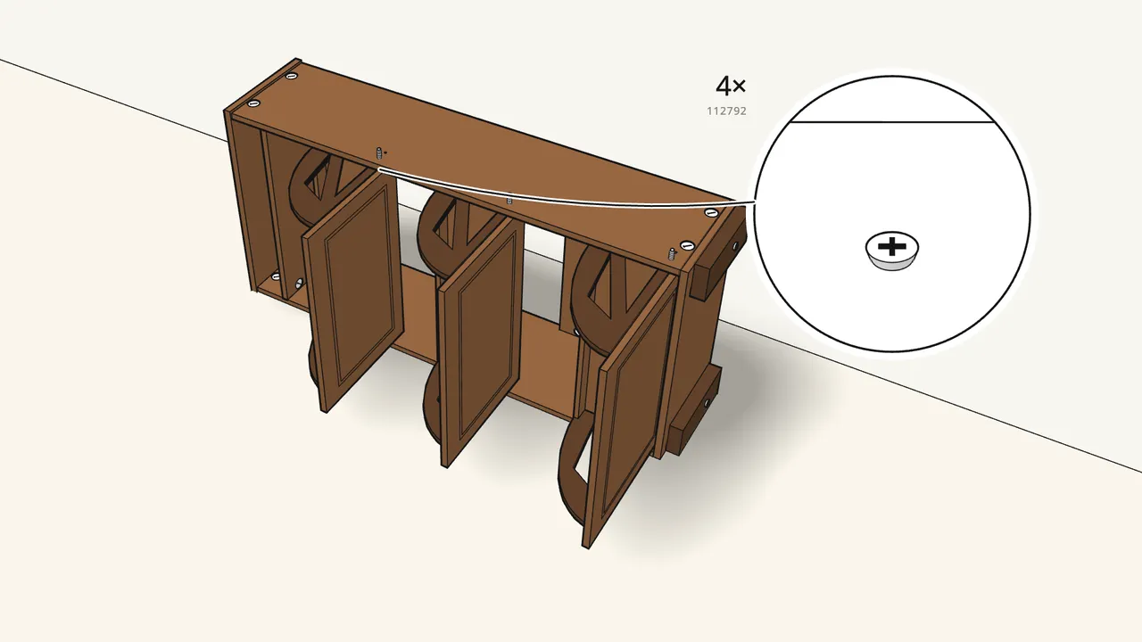 Step 19: Hang the other 2 compartments the same way, then close them. — IKEA BRUSALI assembly
