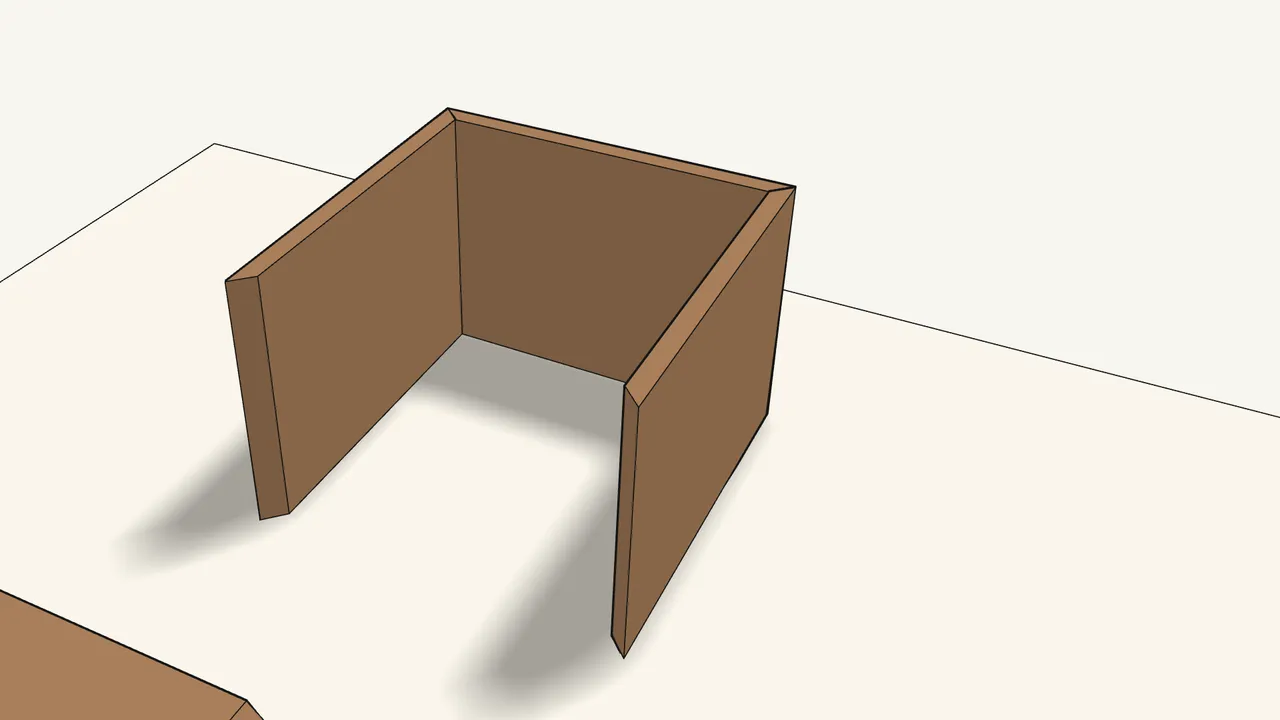 Step 3: Slide the second keyhole panel onto the other end. — IKEA EKET assembly
