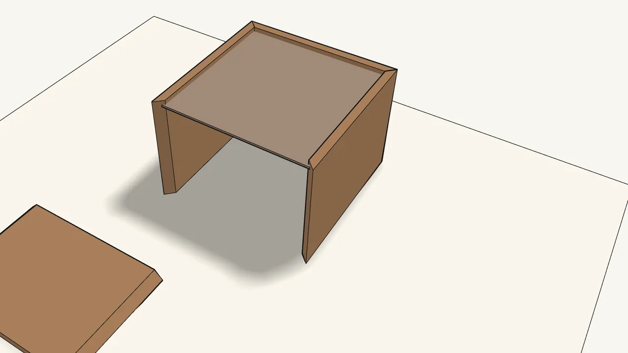 Step 4: Slide the back panel into the grooves. — IKEA EKET assembly