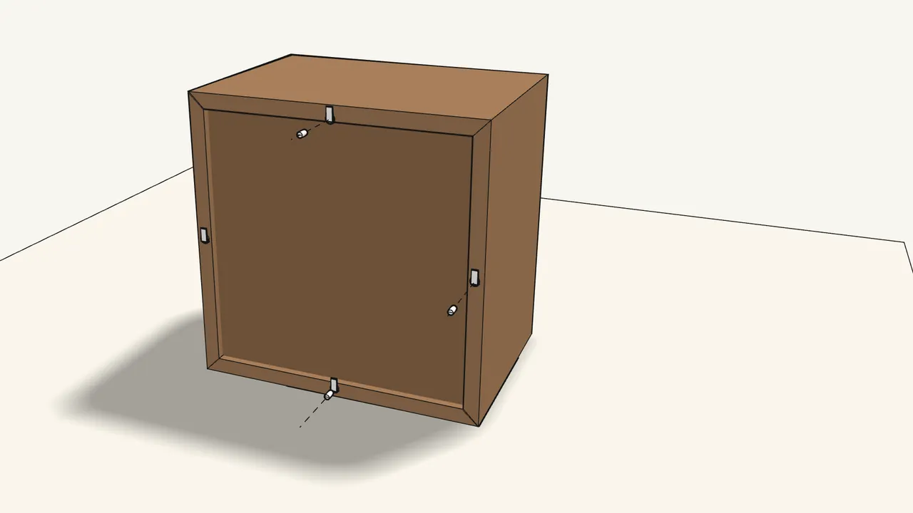 Step 7: Fit 4 clips (10093081) around the back panel. — IKEA EKET assembly