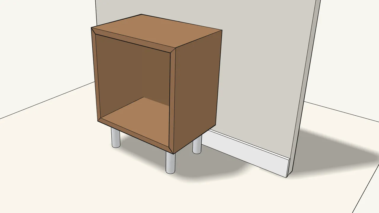 Step 12: Move the cabinet to the wall. — IKEA EKET assembly