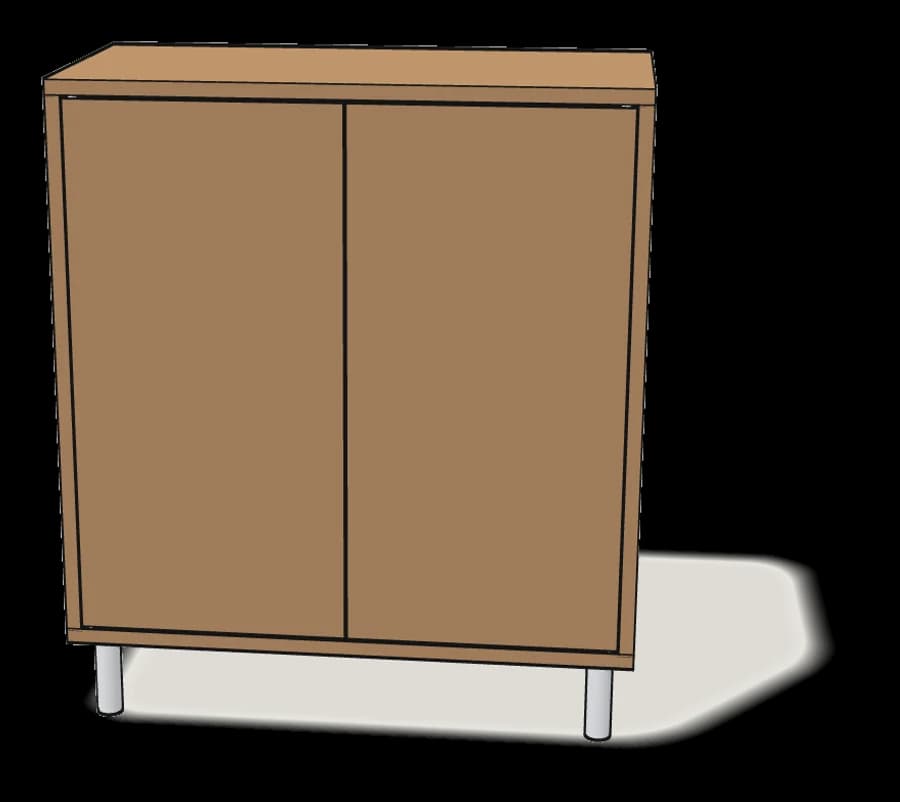 IKEA EKET Cabinet with 2 Doors and Shelf, assembled