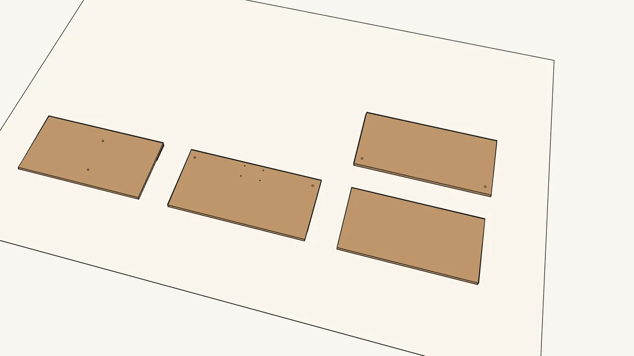 Step 1: Sort the four frame panels. — IKEA EKET assembly