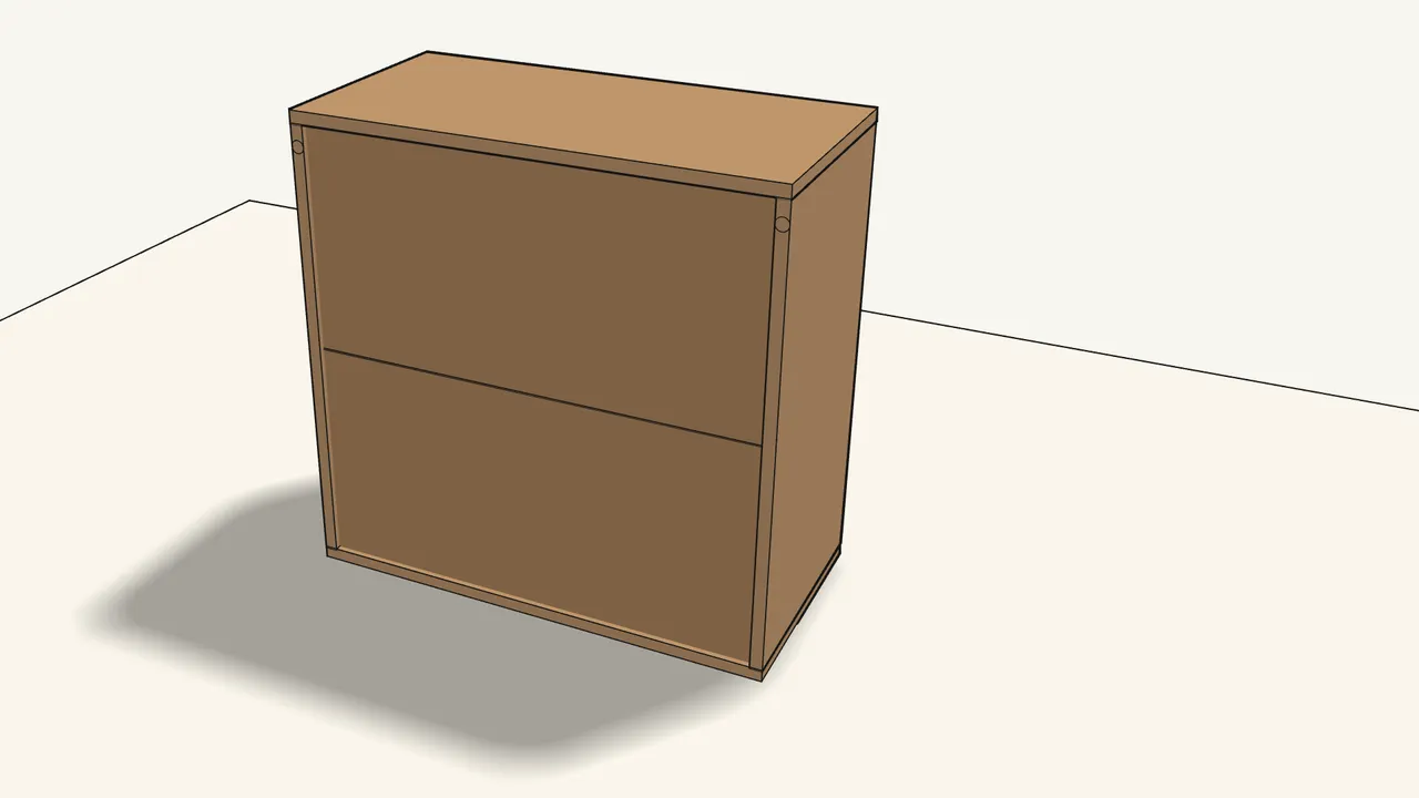Step 6: Panel 1 is at the top. Check the back sits fully in the bottom groove. — IKEA EKET assembly
