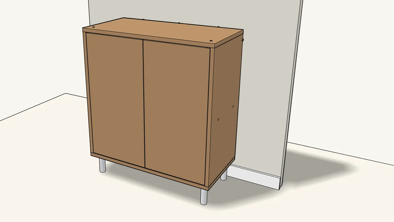 Step 18: Close the doors. — IKEA EKET assembly
