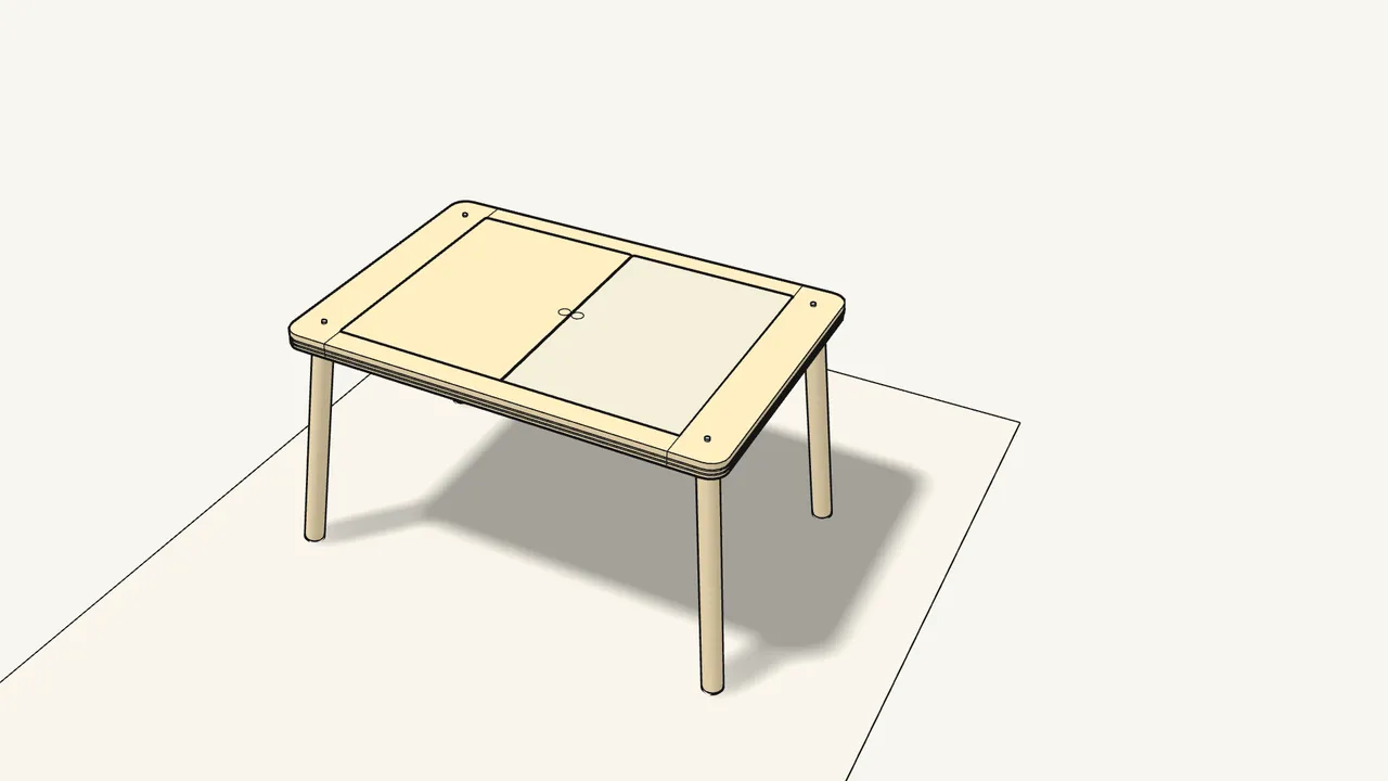 Step 7: Lay the two lids into the tabletop. — IKEA FLISAT assembly