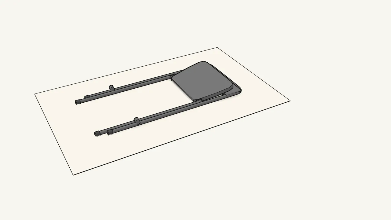 Step 1: Lay the folded stool on its back on a soft surface. — IKEA FRANKLIN assembly
