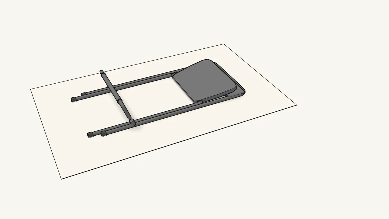 Step 2: Hold the footrest over the 2 sockets on the front legs. — IKEA FRANKLIN assembly
