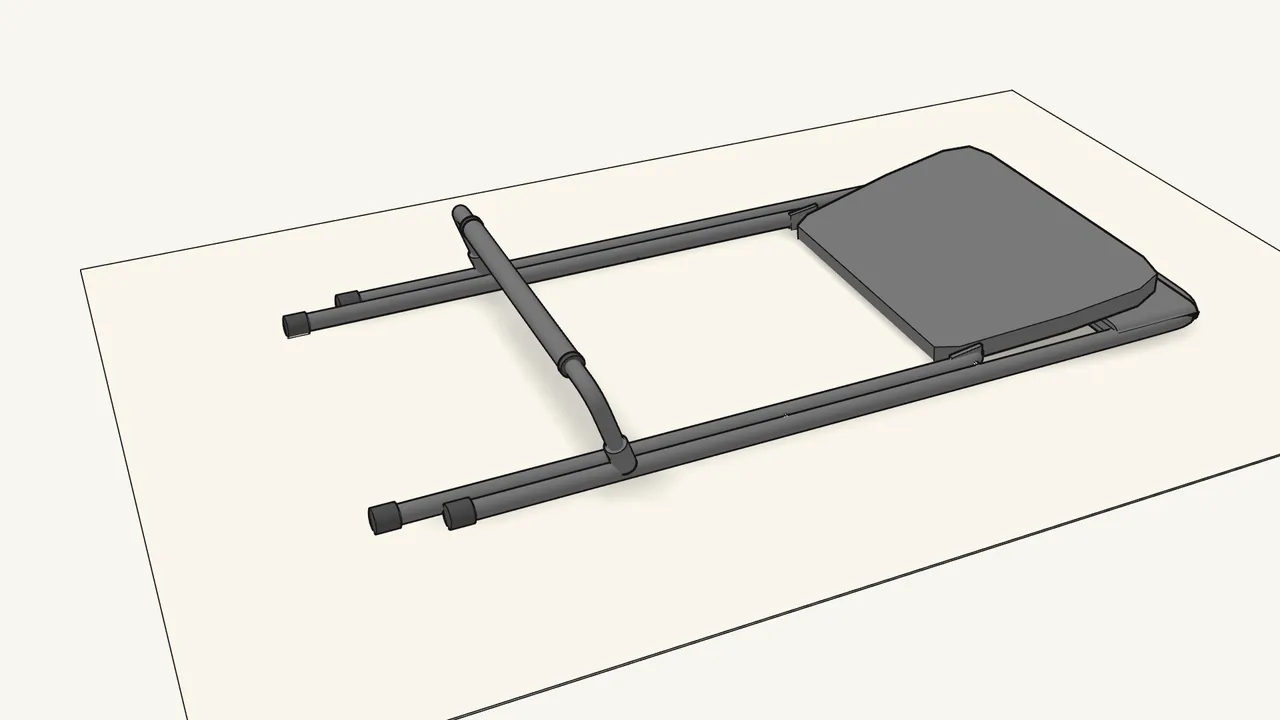 Step 3: Push both ends of the footrest down into the sockets. — IKEA FRANKLIN assembly