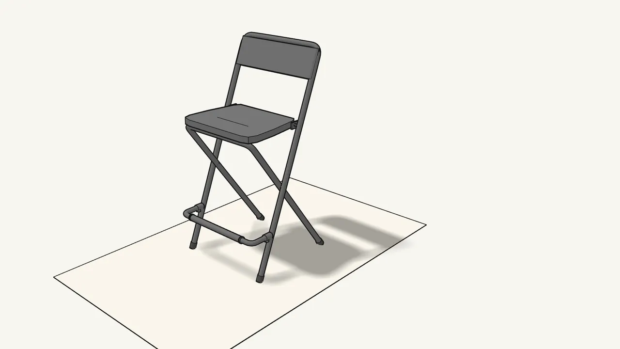 Step 6: Pull the seat down to unfold the stool. — IKEA FRANKLIN assembly