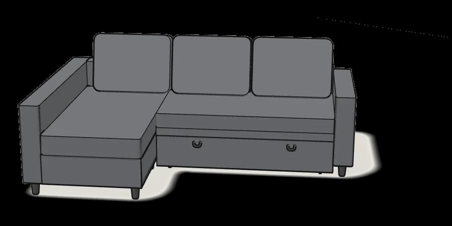 IKEA FRIHETEN Sleeper Sectional, assembled