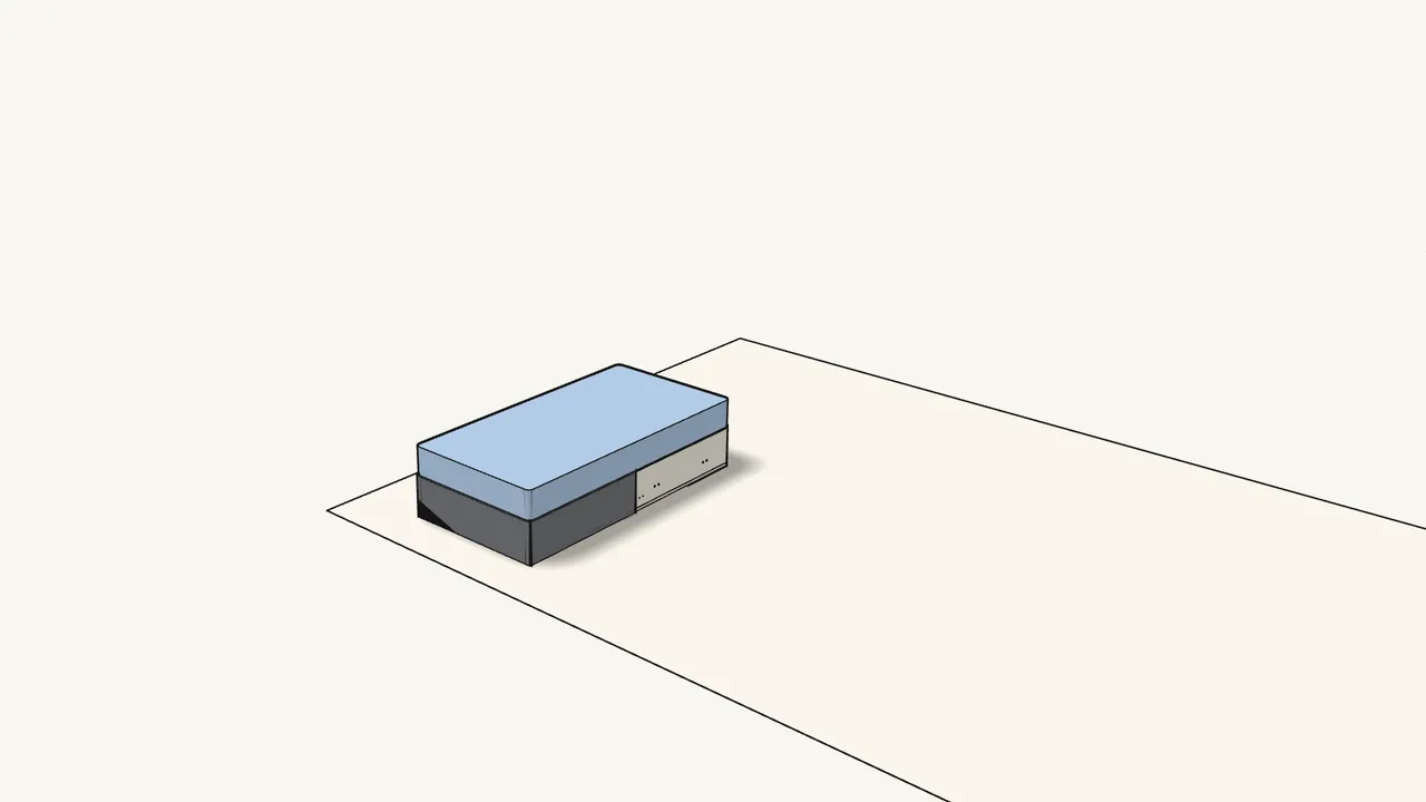 Step 3: Lay the base down again and tuck in the cover edge. — IKEA FRIHETEN assembly