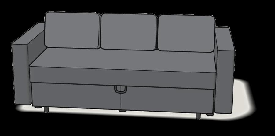 IKEA FRIHETEN Sleeper Sofa, assembled