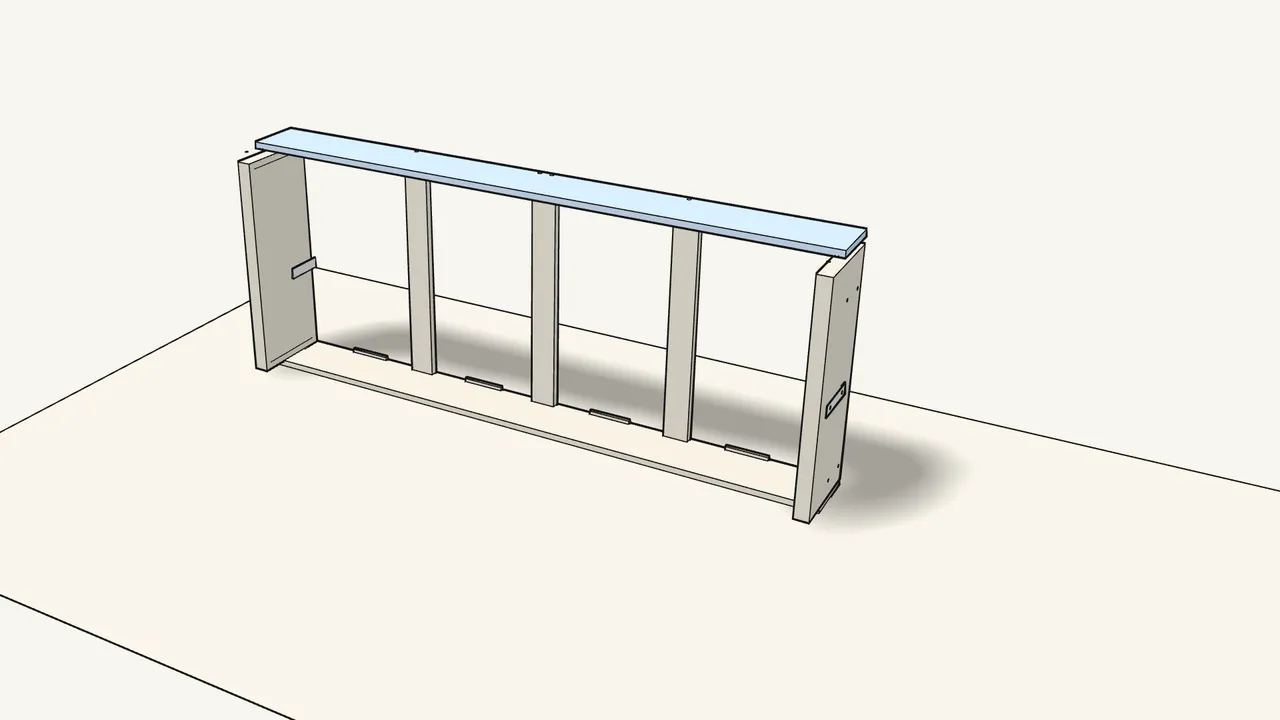 Step 4: Turn the frame over — 2 people. — IKEA FRIHETEN assembly