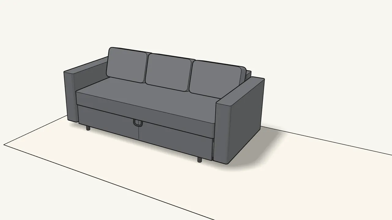 Step 25: Put the covers on the 3 back cushions and place them. — IKEA FRIHETEN assembly