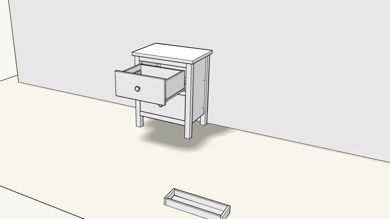 Step 25: Slide the drawers in: the lower one, then the upper one. — IKEA HEMNES assembly