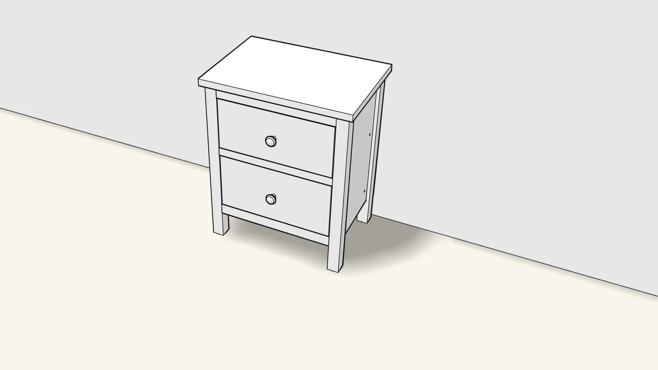 Step 26: Lay the tray on the strips in the upper drawer. — IKEA HEMNES assembly